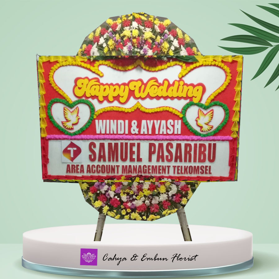 Bunga Papan Pernikahan - Toko Karangan Bunga Papan Bogor Cahya & Embun Florist