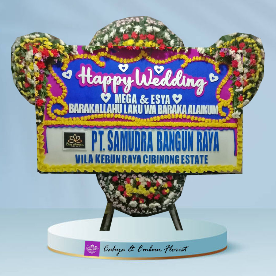 Bunga Papan Pernikahan - Toko Karangan Bunga Papan Bogor Cahya & Embun Florist