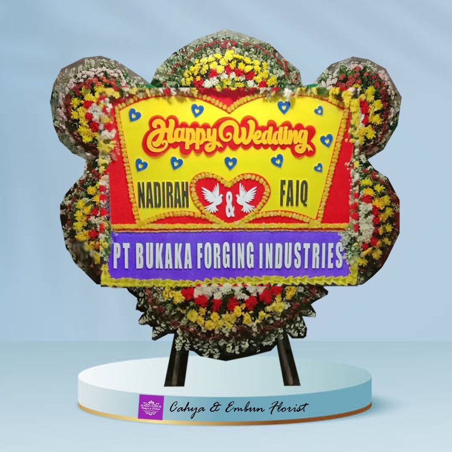 Bunga Papan Pernikahan - Toko Karangan Bunga Papan Bogor Cahya & Embun Florist
