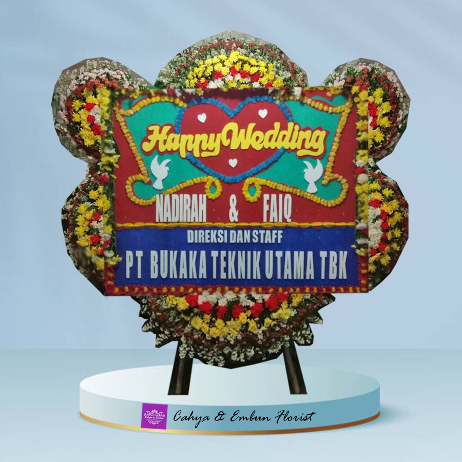 Bunga Papan Pernikahan - Toko Karangan Bunga Papan Bogor Cahya & Embun Florist