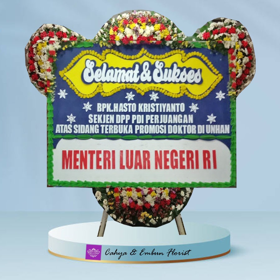 Bunga Papan Selamat Dan Sukses - Toko Karangan Bunga Papan Bogor Cahya & Embun Florist