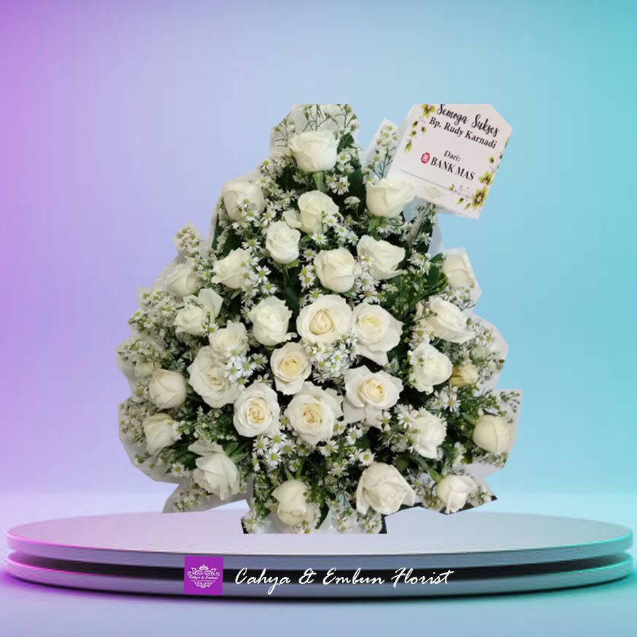 Bunga Meja Mawar Putih - Toko Karangan Bunga Papan Bogor Cahya & Embun Florist