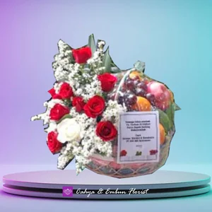 Parcel Buah Rangkaian Bunga - Karangan Bunga Papan Bogor
