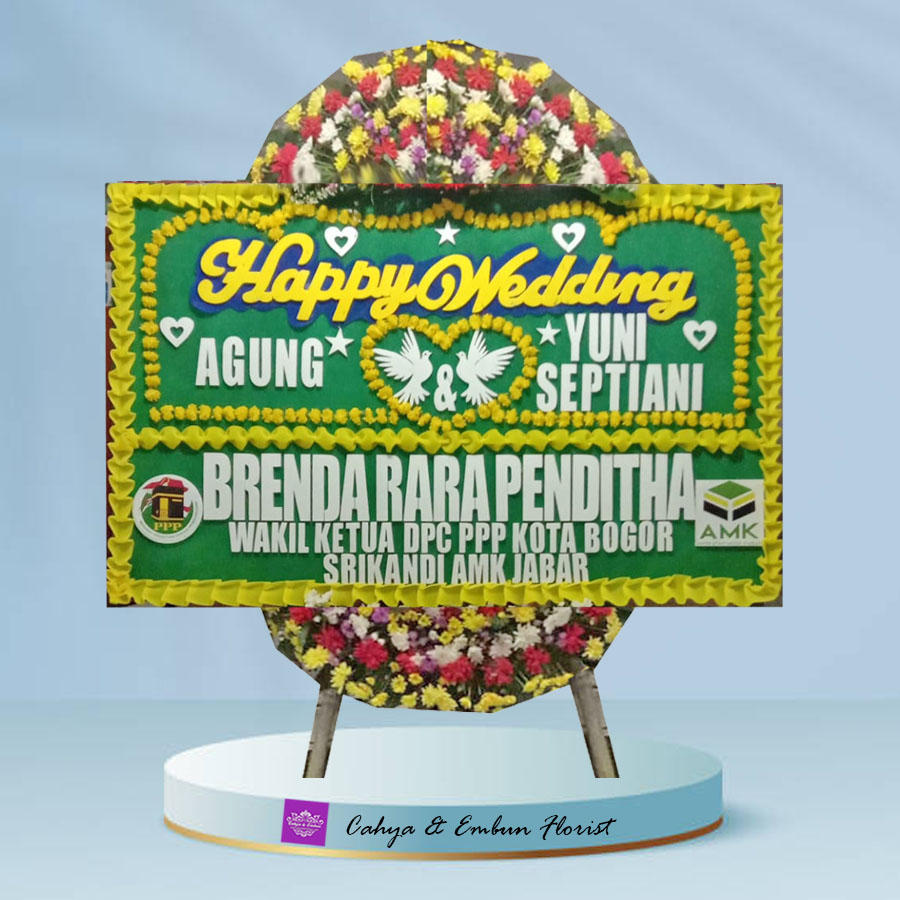 Bunga Papan Pernikahan - Toko Karangan Bunga Papan Bogor Cahya & Embun Florist