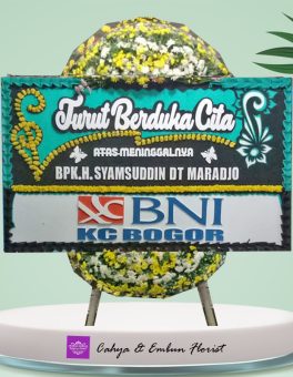 Papan Bunga Duka Cita 015, Cahya & Embun Florist, Toko Bunga Bogor