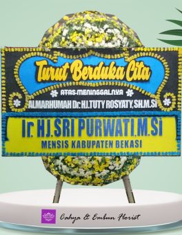 Papan Bunga Duka Cita 014, Cahya & Embun Florist, Toko Bunga Bogor