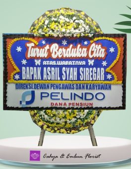 Papan Bunga Duka Cita 008, Cahya & Embun Florist, Toko Bunga Bogor