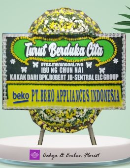 Papan Bunga Duka Cita 010, Cahya & Embun Florist, Toko Bunga Bogor