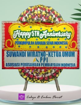 Papan Bunga Anniversary 009, Cahya & Embun Florist, Toko Bunga Bogor