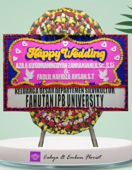 Papan Bunga Wedding 005, Cahya & Embun Florist, Toko Bunga Bogor