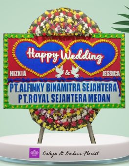 Papan Bunga Wedding 006, Cahya & Embun Florist, Toko Bunga Bogor