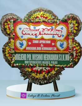 Papan Bunga Wedding 016, Cahya & Embun Florist, Toko Bunga Bogor