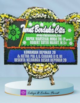 Papan Bunga Duka Cita 018, Cahya & Embun Florist, Toko Bunga Bogor