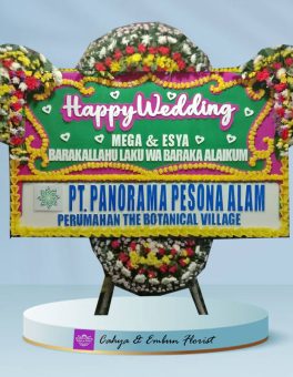 Papan Bunga Wedding 011, Cahya & Embun Florist, Toko Bunga Bogor